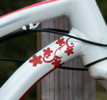Sticker vélo fleur élégante - TenStickers