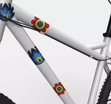 Sticker vélo motifs fleurs et pétales - TenStickers