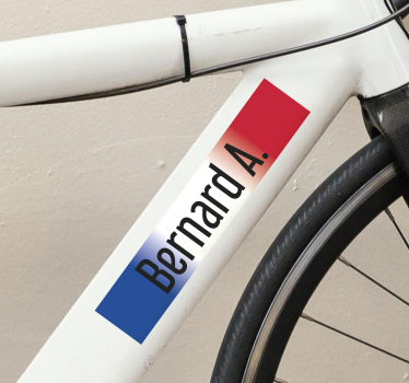Sticker vélo nom personnalisé tour - TenStickers