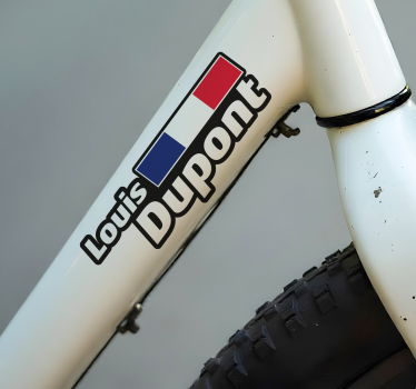 Sticker vélo noms et drapeaux personnalisés - TenStickers