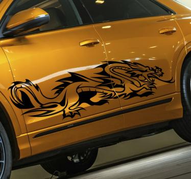 Grand autocollant pour voiture dragon avec flèche - TenStickers
