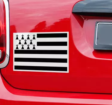 Sticker voiture drapeau de Bretagne - TenStickers