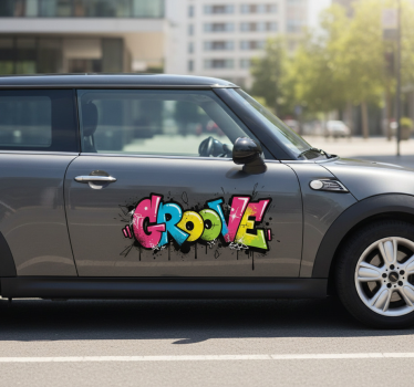 Sticker voiture graffiti stylisé et funky - TenStickers