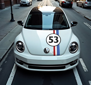 Sticker voiture numéro d' herbie - TenStickers
