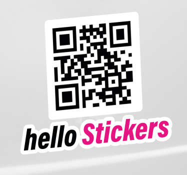 Sticker voiture personnalisé code qr et nom - TenStickers