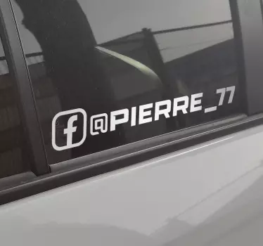 Sticker voiture personnalisé racing facebook - TenStickers