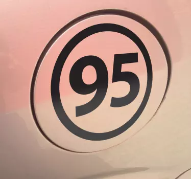Sticker voiture sans plomb 95 - TenStickers
