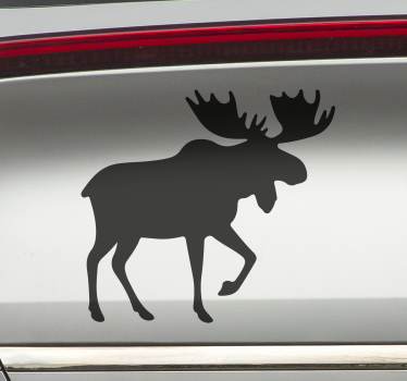 Sticker voiture silhouette d'élan - TenStickers