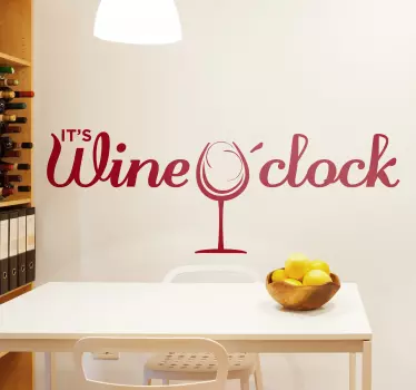 Autocollant Wine o' clock - TenStickers