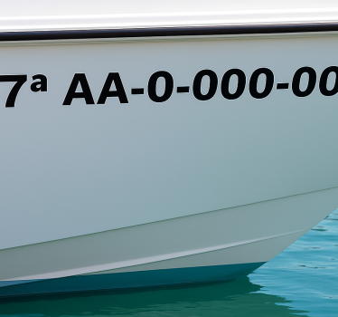Stickers bateau numéro d'immatriculation - TenStickers