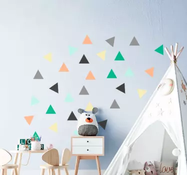 Stickers Chambre Bébé Pack de 30 petits triangles pour bébé - TenStickers