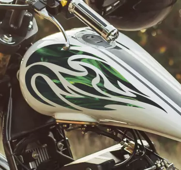 Sticker moto flamme tribale - TenStickers