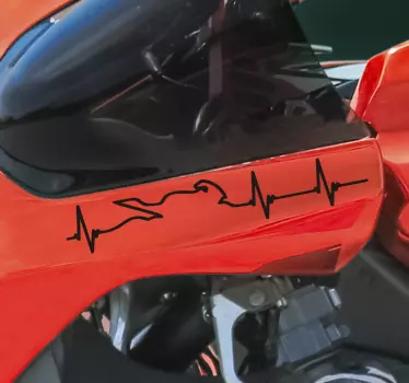 Sticker moto de battement de coeur - TenStickers