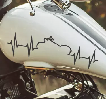 stickers de moto personnalisés de battement de coeur - TenStickers