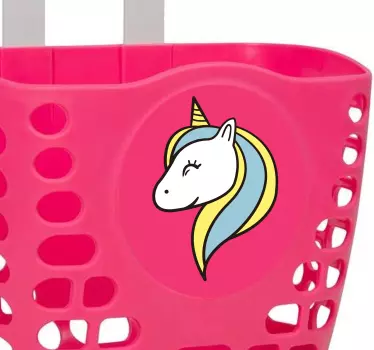 Autocollant vélo enfant licorne - TenStickers