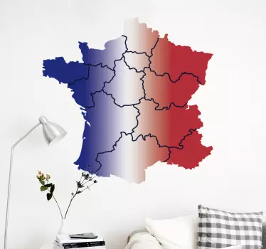 Sticker Maison Carte des Provinces de France - TenStickers