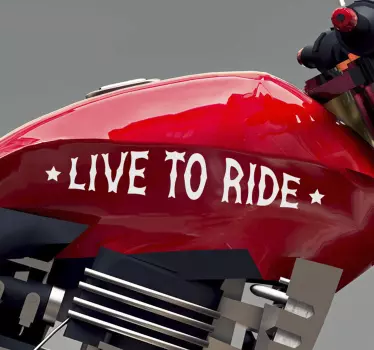 stickers moto live to ride - TenStickers
