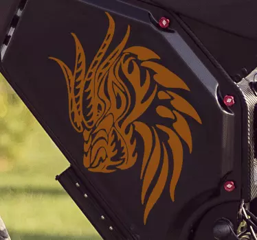 Sticker moto tête de dragon - TenStickers