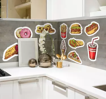 stickers muraux de restauration rapide - TenStickers