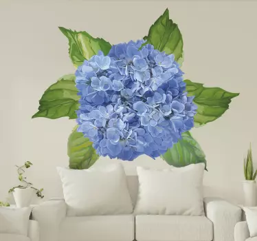 stickers muraux fleurs bleues - TenStickers