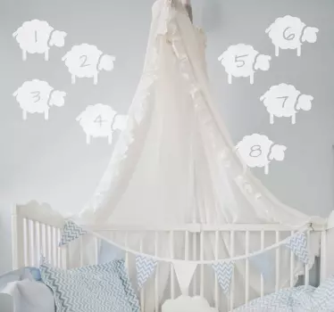 stickers muraux petits moutons pour enfant - TenStickers