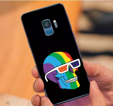 stickers samsung crâne couleur lgbt - TenStickers