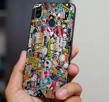 Sticker Huawei motif urbain - TenStickers