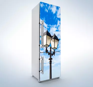 Sticker Original Lampadaire et Nuages - TenStickers