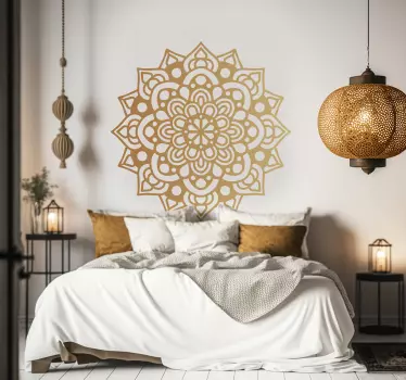 Sticker mural chambre mandala arabesque de luxe - TenStickers