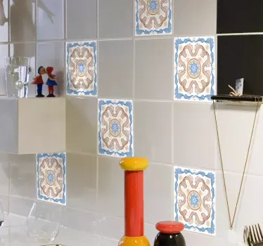 Sticker carrelage style filigrane - TenStickers