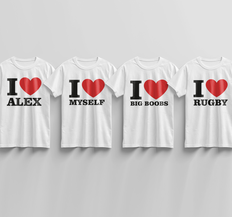 T-shirt personnalisable I love - TenStickers
