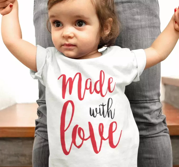 Fait avec amour bébé t-shirt - TenStickers