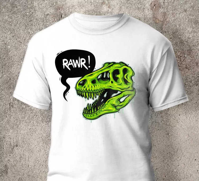 Illustration de t-shirt personnalisé crâne de dinosaure - TenStickers