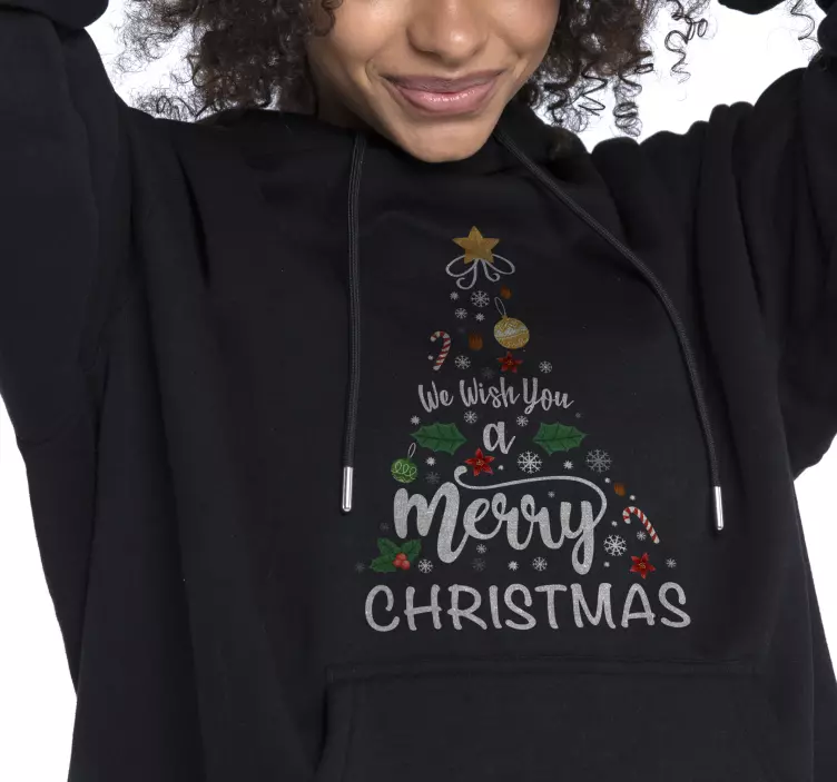 Sweat-shirt de Noël sapin "Merry Christmas" - TenStickers