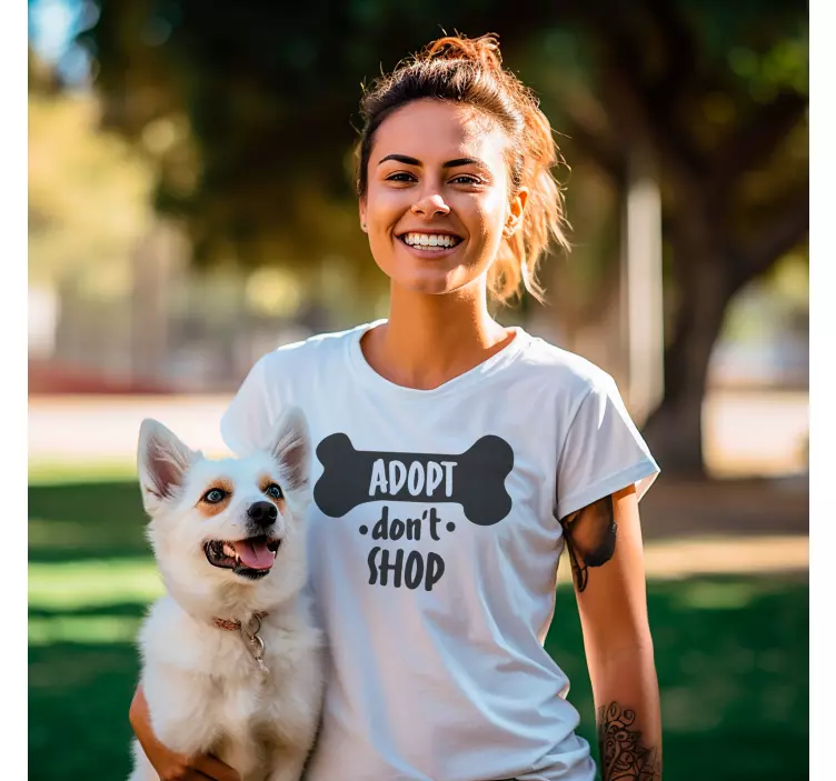 T-shirt adoptez, n'achetez pas - TenStickers