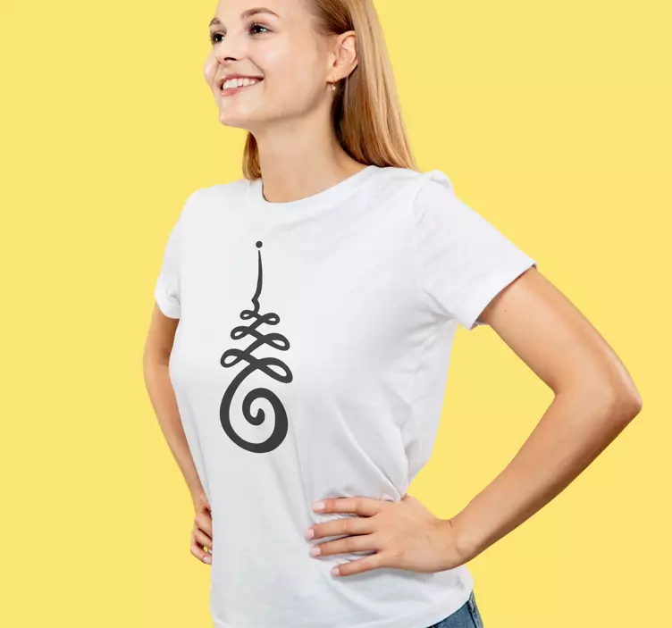 T-shirt avec le symbole Unalome - TenStickers
