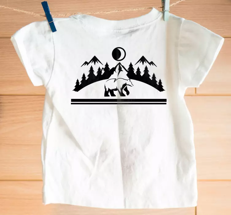 T-shirts scène de montagne avec des ours - TenStickers