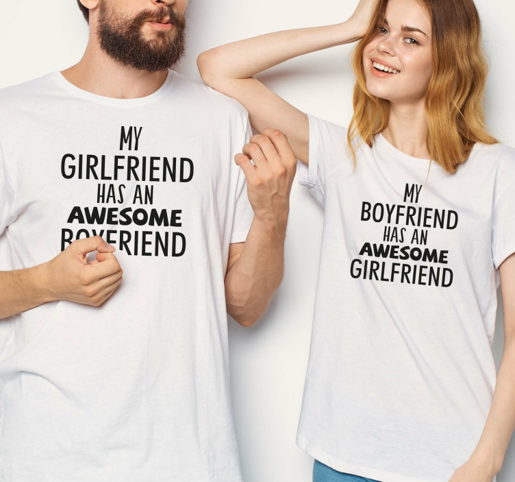 T-shirt couple copain et copine géniaux - TenStickers