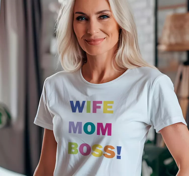 Tee shirt fete des meres Femme, maman, patron! - TenStickers