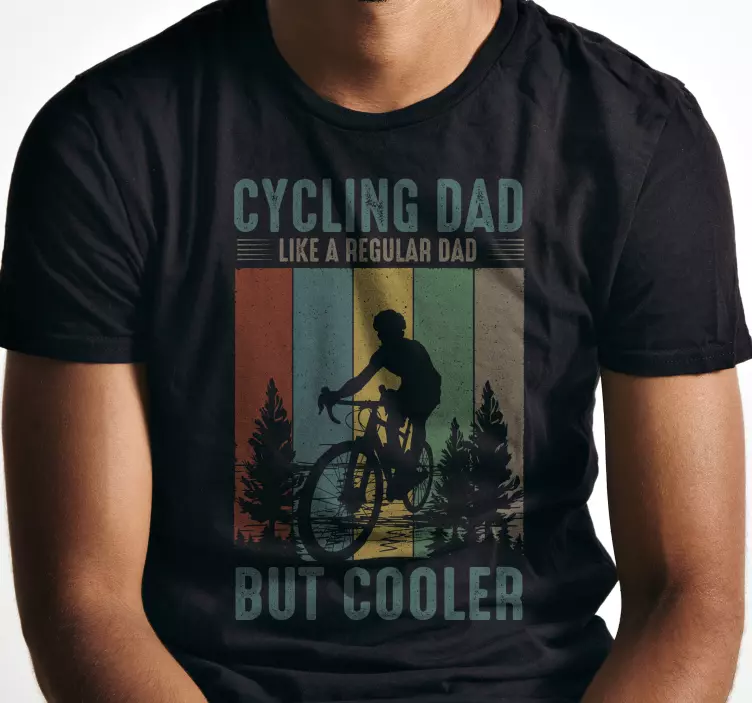 T-shirt fête des pères Papa cycliste - TenStickers