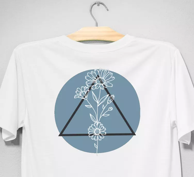 T-shirts imprimé triangle fleuri - TenStickers