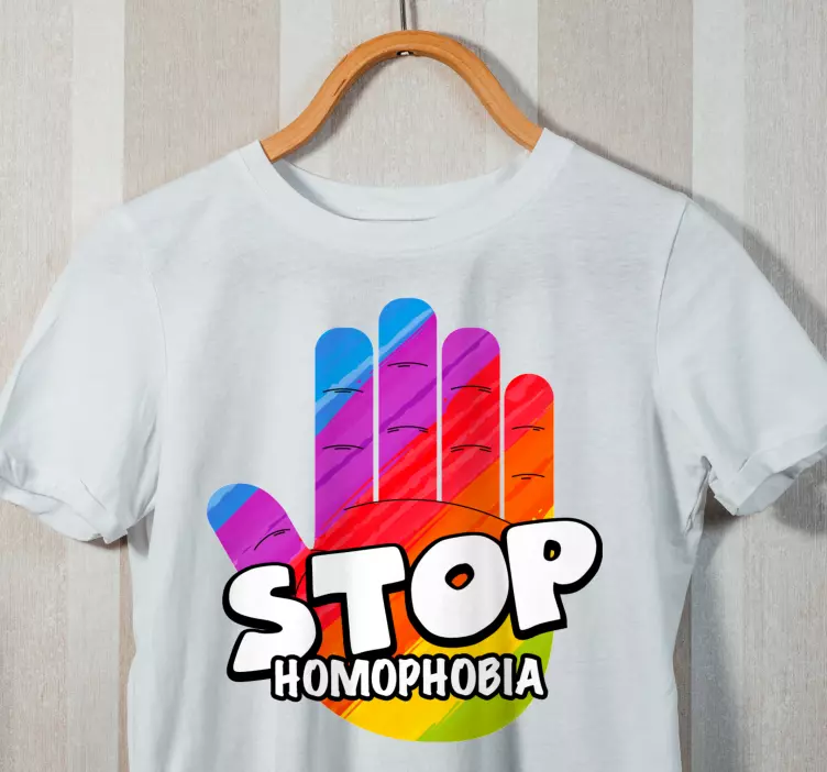 T-shirts message stop à l'homophobie - TenStickers