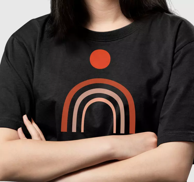 T-shirts arc-en-ciel rétro avec soleil - TenStickers