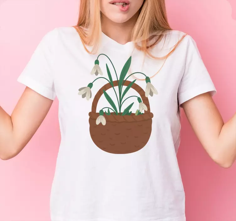 T-shirts panier de fleurs - TenStickers