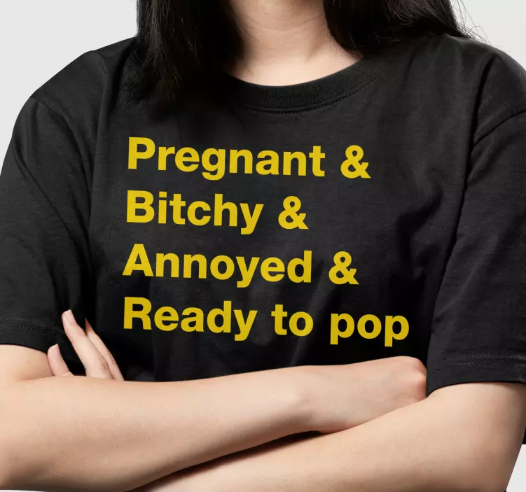 T-shirts texte drôle sur la grossesse - TenStickers