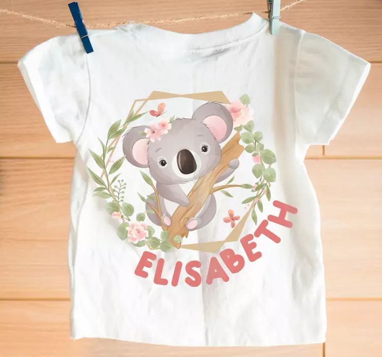 T shirt bebe Animaux mignons koala avec nom - TenStickers