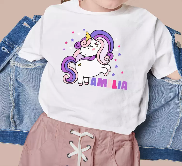 T shirt bebe Insigne de texte de licorne magique - TenStickers
