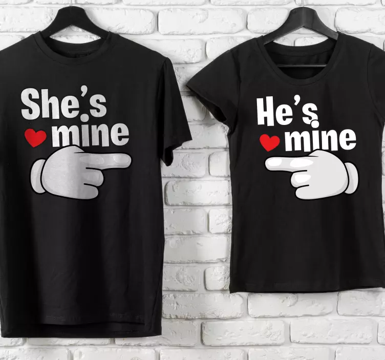 T-shirt couple Elle/Il est à moi - TenStickers