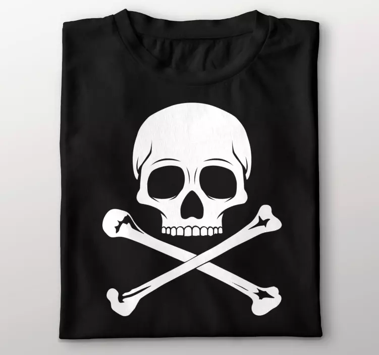 Tee-shirt crâne avec x bones personnalisé - TenStickers