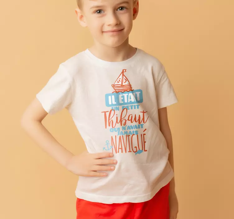 Tee shirt enfant il était un petit navire - TenStickers